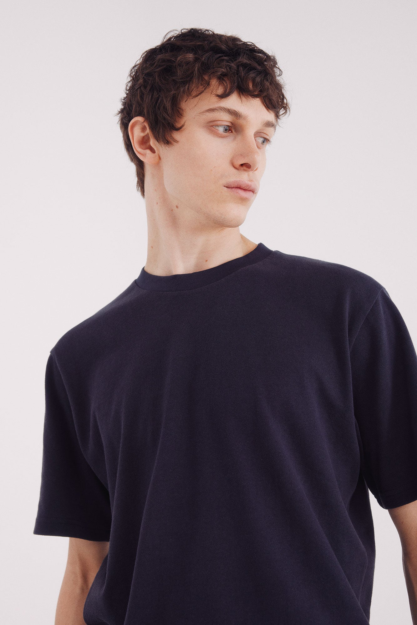 Springfield_Blue_Textured T-Shirt_3282466_11_02