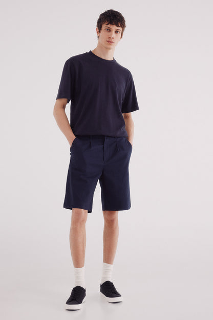 Springfield_Blue_Textured T-Shirt_3282466_11_03