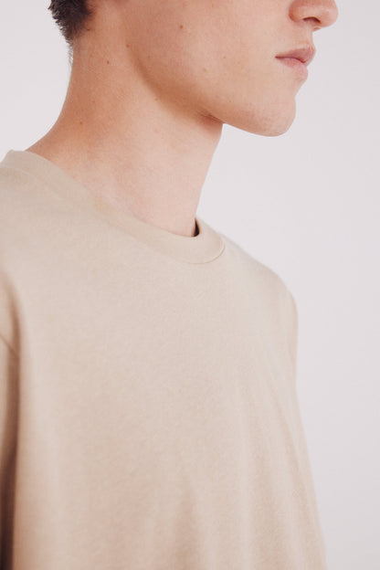 Springfield_Beige_Textured T-Shirt_3282466_51_05