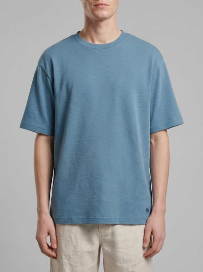 Springfield Blue Men Textured T-Shirt SKU: 3283428_18 Image 00