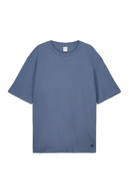 Springfield Blue Men Textured T-Shirt SKU: 3283428_18 Image 05