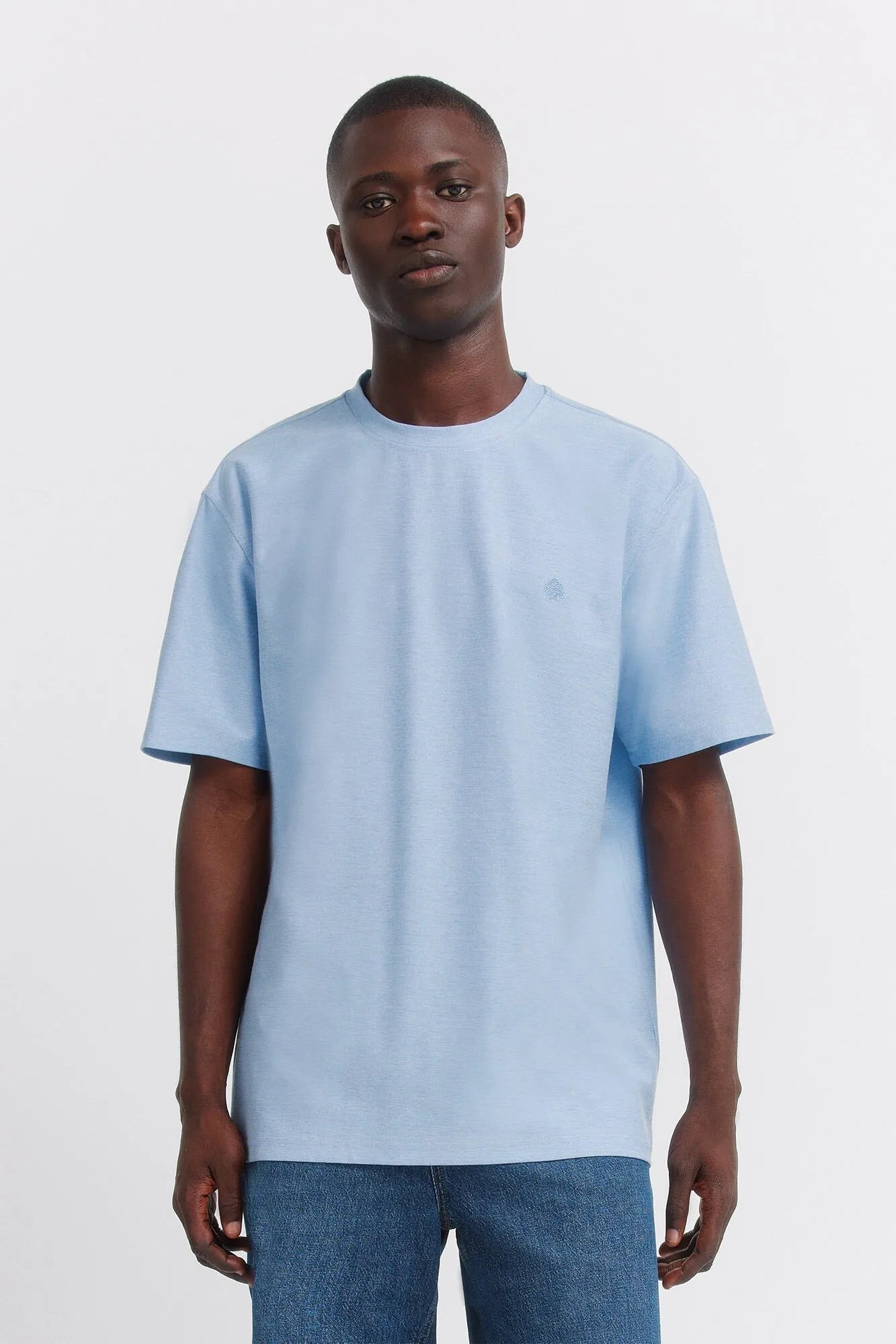 Springfield Blue Men Oxford T-Shirt SKU: 3283433_15 Image 01