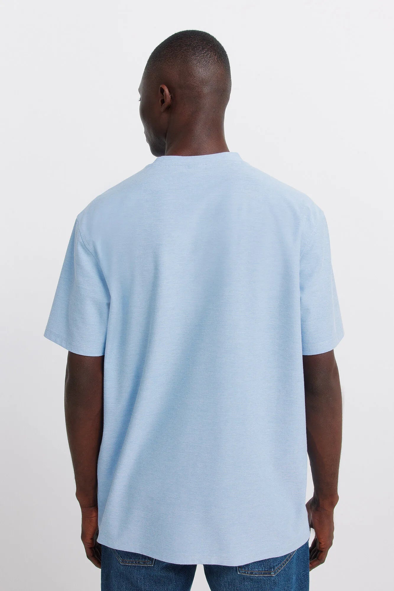 Springfield Blue Men Oxford T-Shirt SKU: 3283433_15 Image 03
