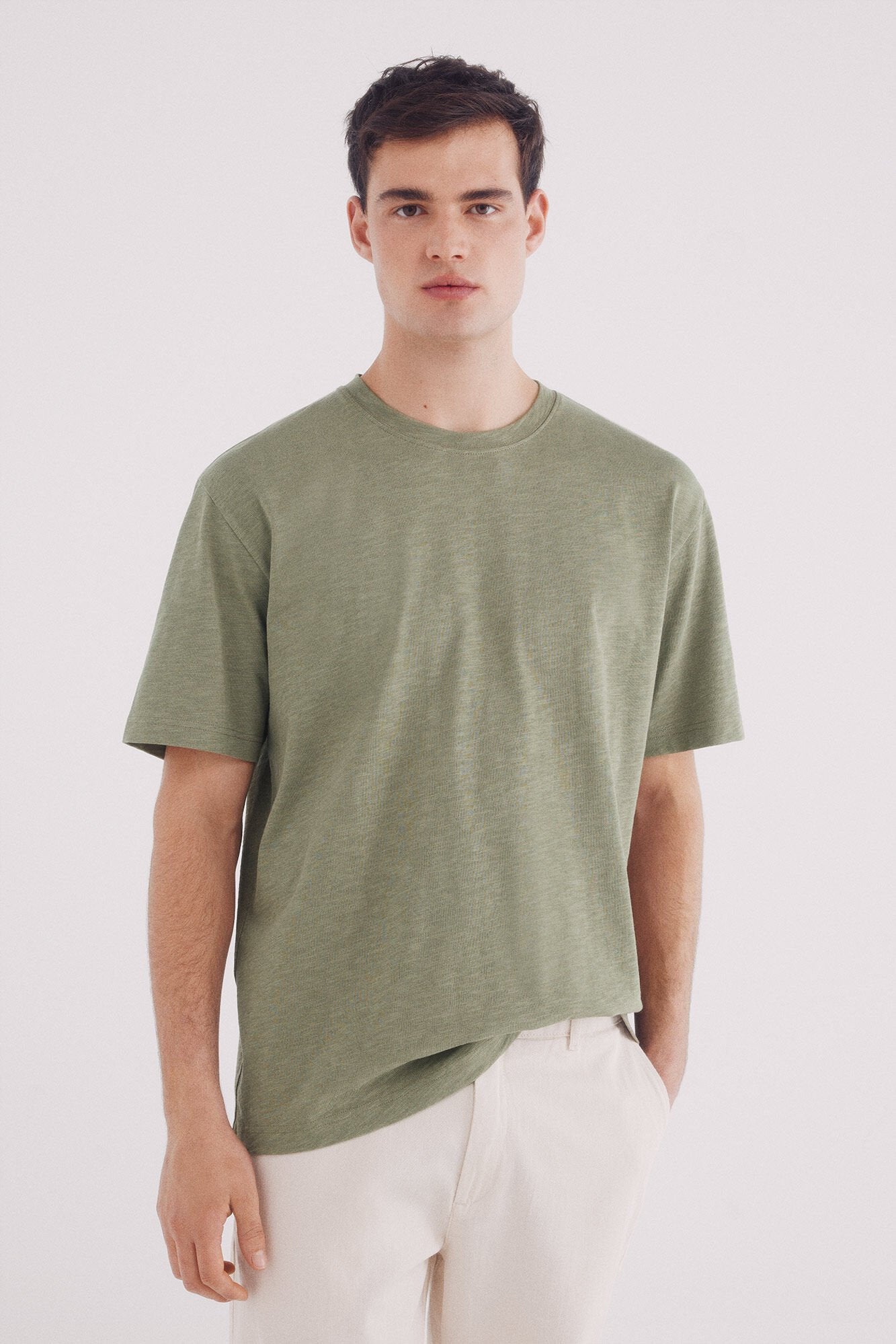 Springfield_Slub Cotton T-Shirt_3289503_93_01