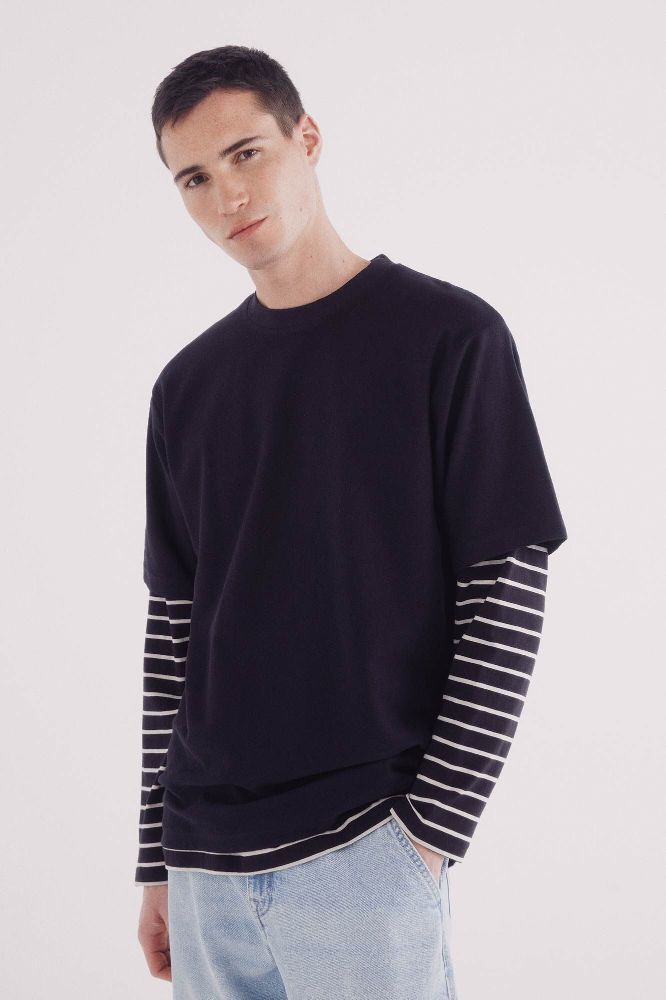 Springfield_Textured T-Shirt_3289507_10_06