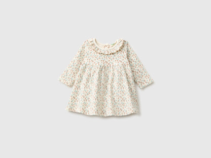 Benetton Creamy White Girl Dress with Panties SKU: 32DRAV00S_901 Image 01