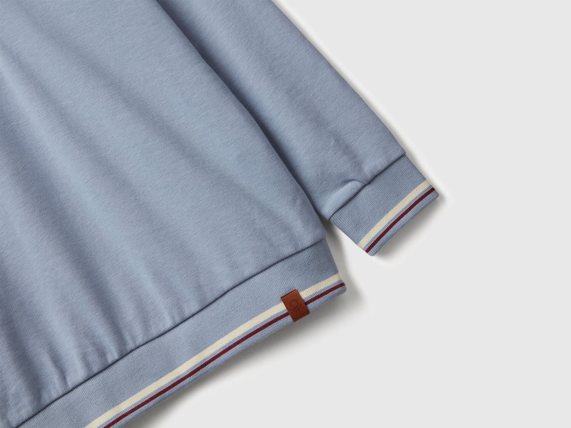 Benetton_Light Blue_High Neck Sweatshirt with Zipper_32N4C10PS_0W2_03