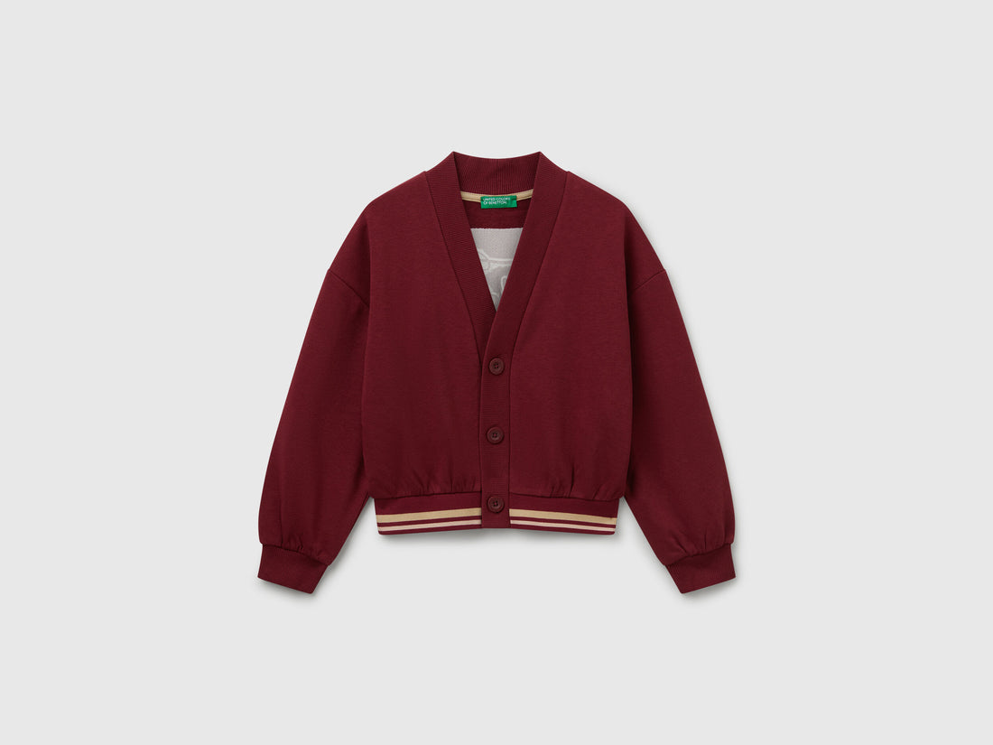 Benetton_Burgundy_Sweat Cardigan with Sequins_32N4C600J_236_01