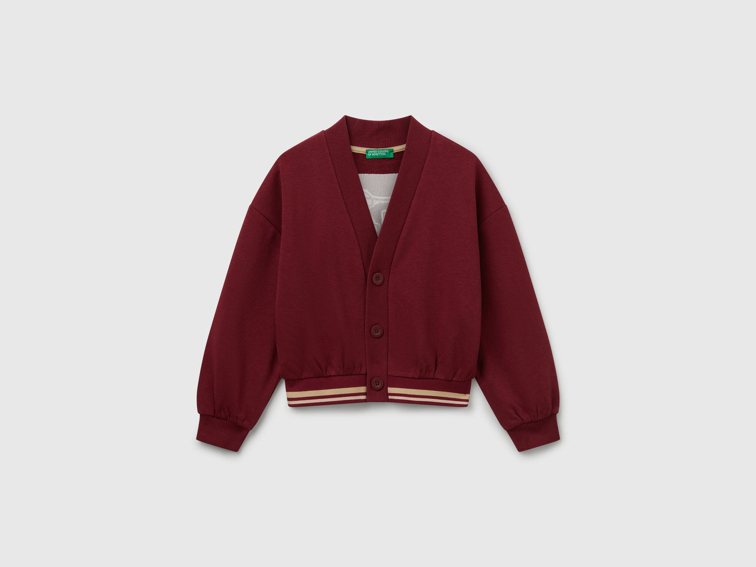 Benetton_Burgundy_Sweat Cardigan with Sequins_32N4C600J_236_01
