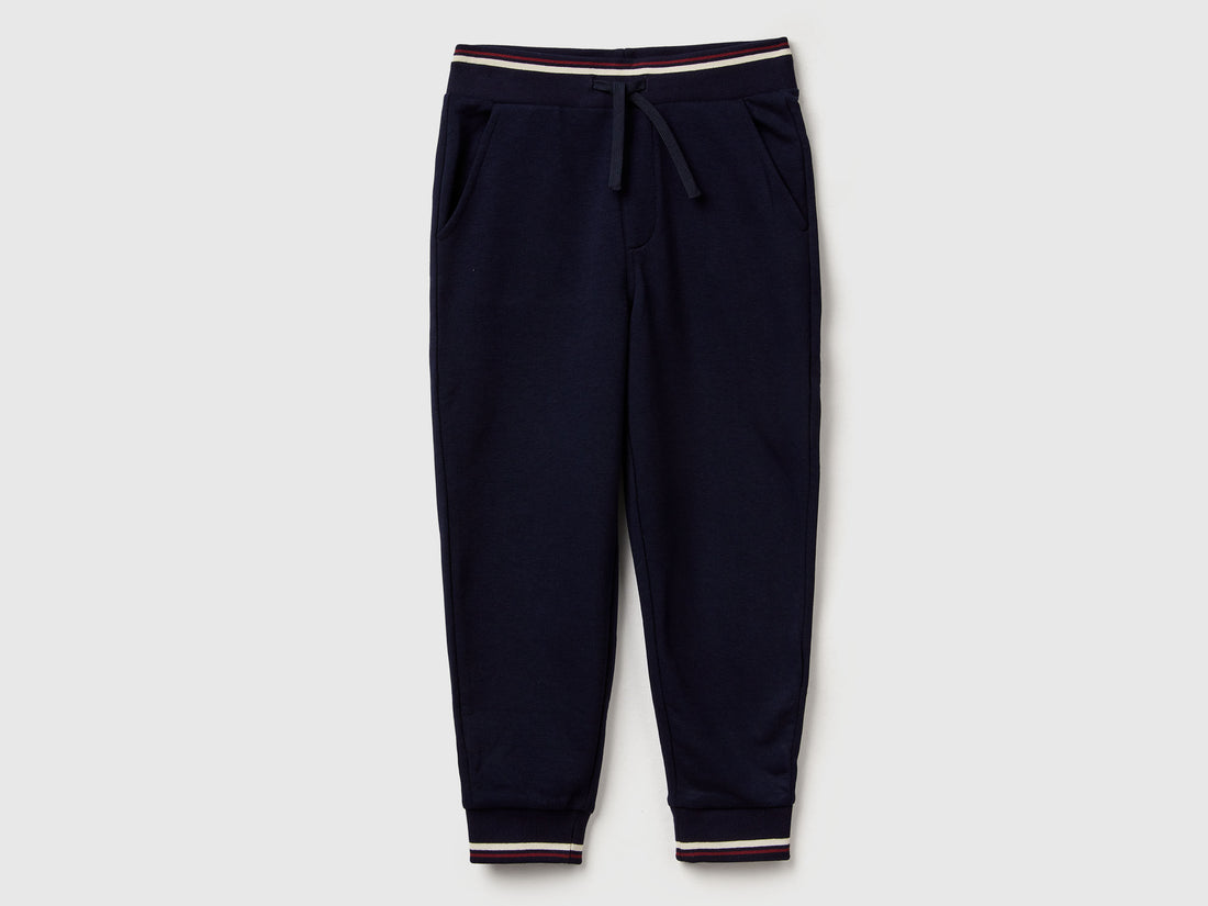 Benetton_Dark Blue_Sweatpants with Straight Leg_32N4CF06E_016_01