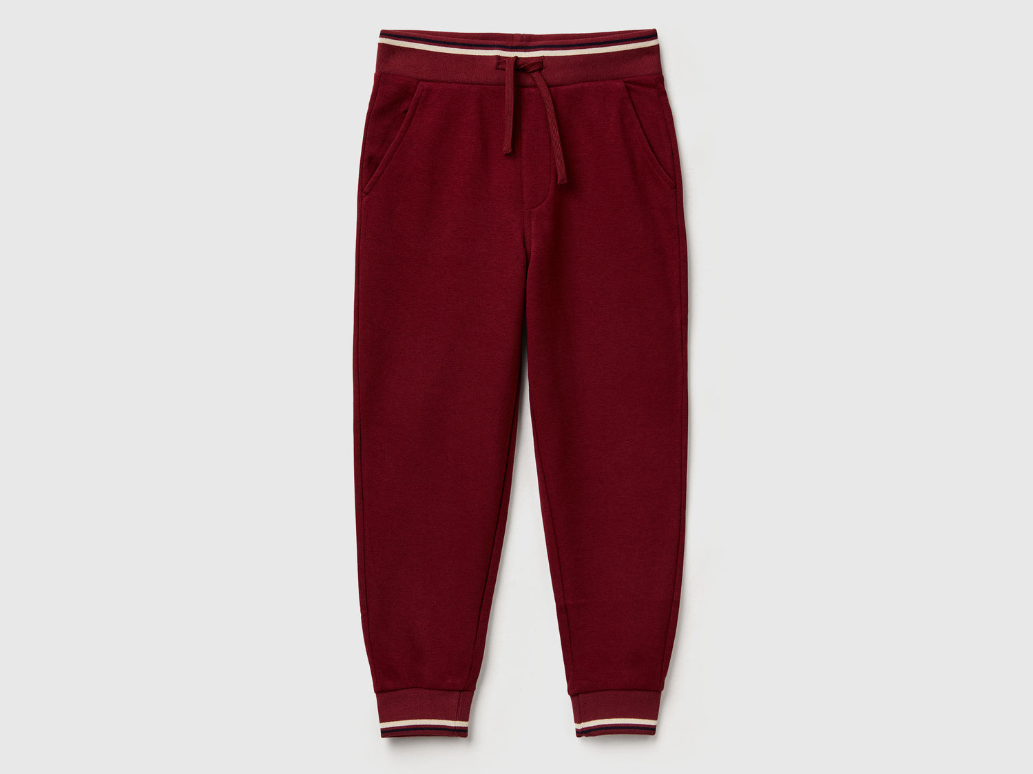 Benetton_Burgundy_Sweatpants with Straight Leg_32N4CF06E_129_01