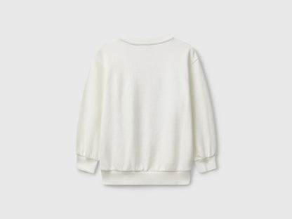 Benetton_Creamy White_Sweatshirt with Kangaroo Pocket_32N4G10KO_074_02