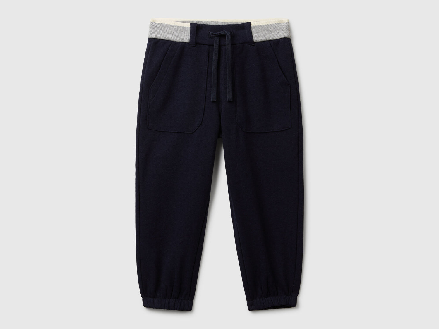 Benetton_Dark Blue_Sweatpants with Drawstring_32N4GF050_016_01