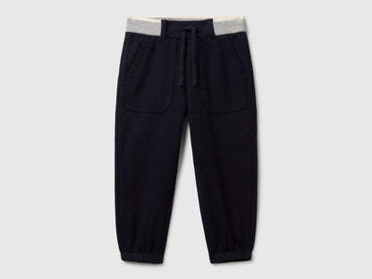 Benetton_Dark Blue_Sweatpants with Drawstring_32N4GF050_016_01