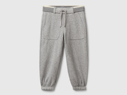 Benetton_Light Gray_Sweatpants with Drawstring_32N4GF050_501_01