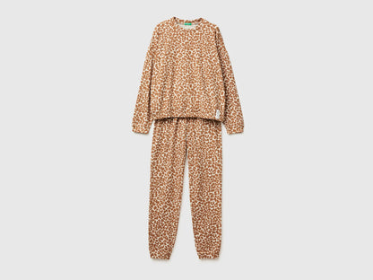 Benetton_Camel_Pyjamas with Animal Print_32QH3P04E_69F_01
