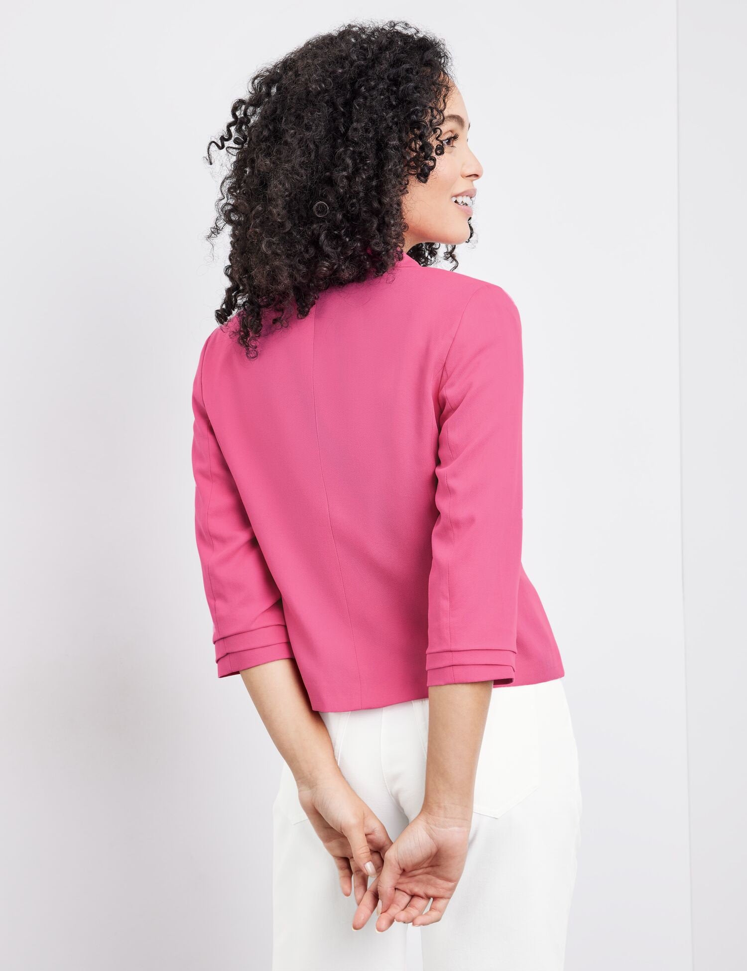 Elegant Blazer With Gathered Sleeves_330041-31267_30913_03