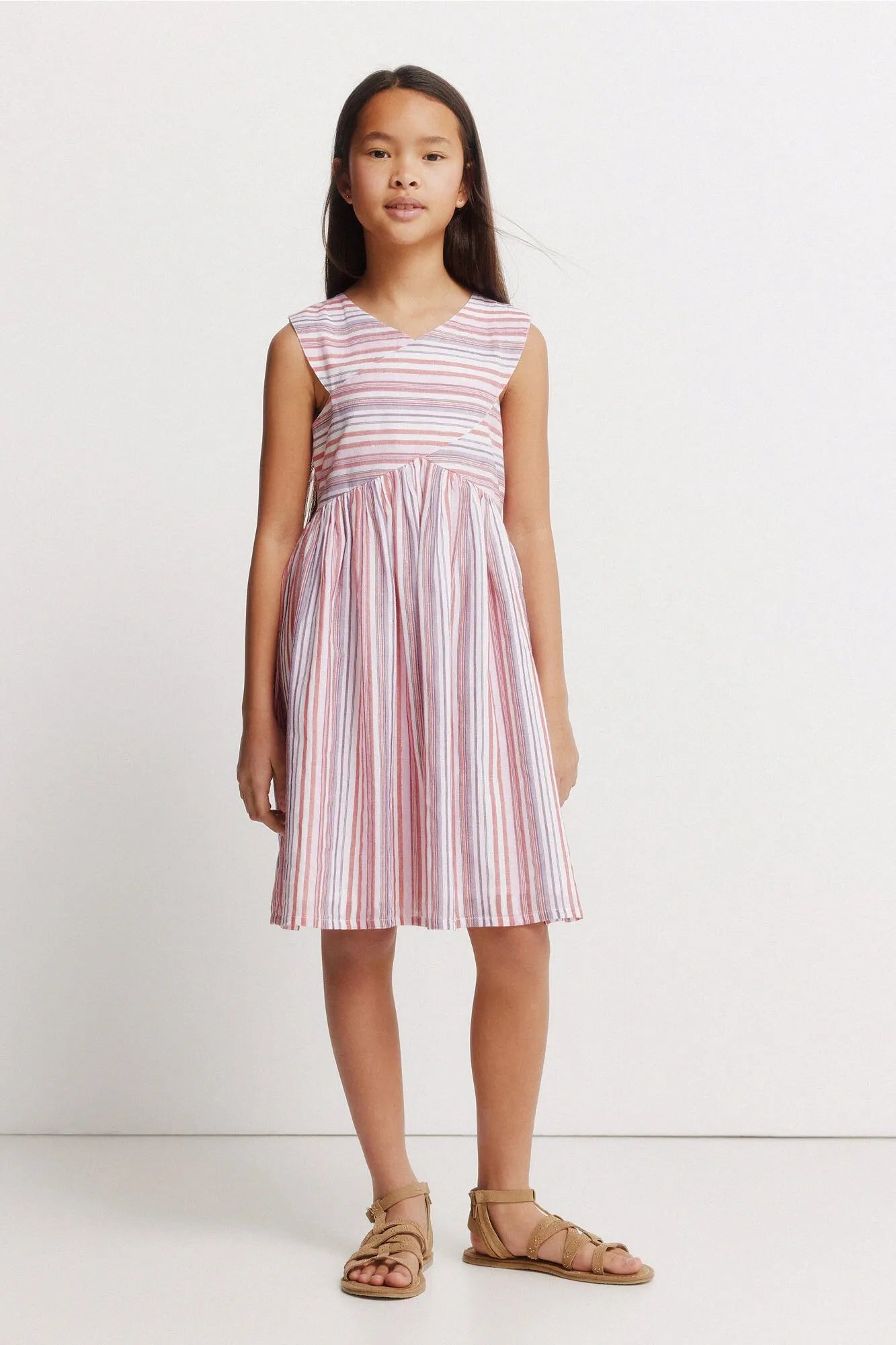 Springfield Purple Girls Lurex Dress SKU: 3333355_76 Image 01