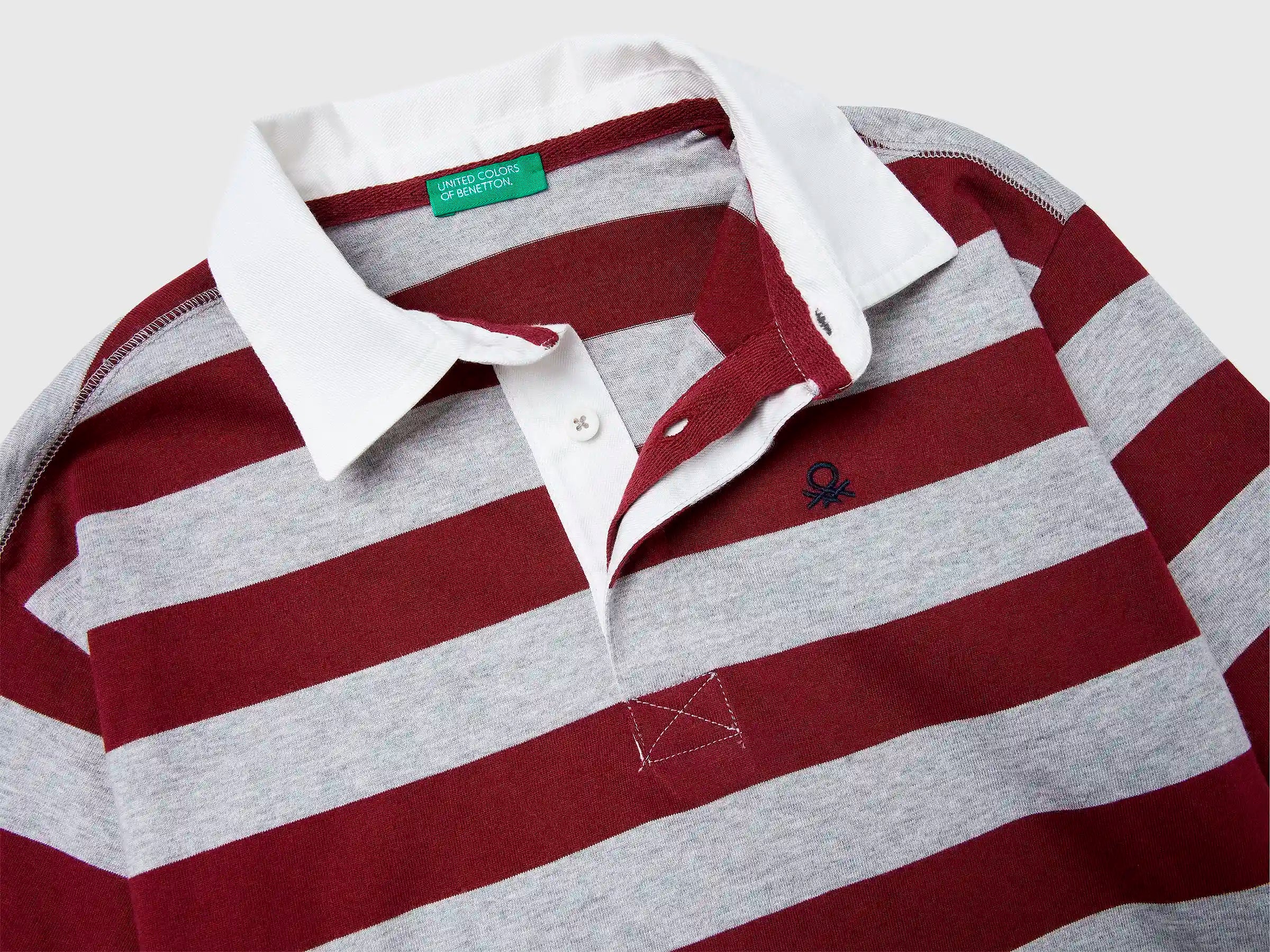 Benetton_Burgundy_Striped Cotton Polo_33CKC301X_901_03