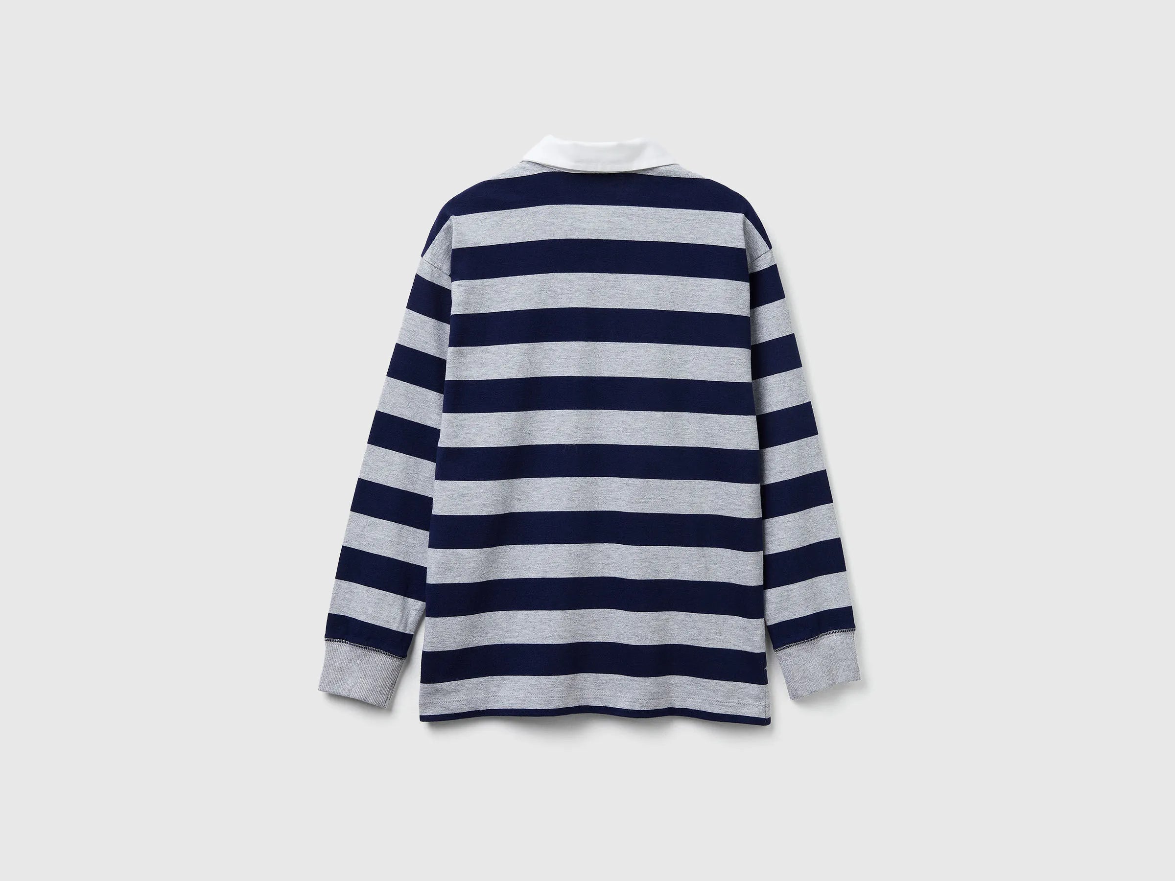 Benetton_Gray_Striped Cotton Polo_33CKC301X_902_02