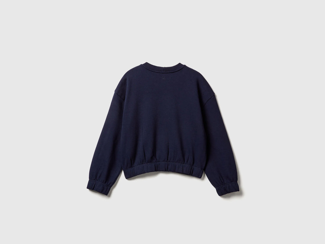 Benetton_Dark Blue_100% Cotton Sweatshirt with Embroidery_33NVC10Q8_016_02
