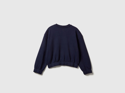 Benetton_Dark Blue_100% Cotton Sweatshirt with Embroidery_33NVC10Q8_016_02
