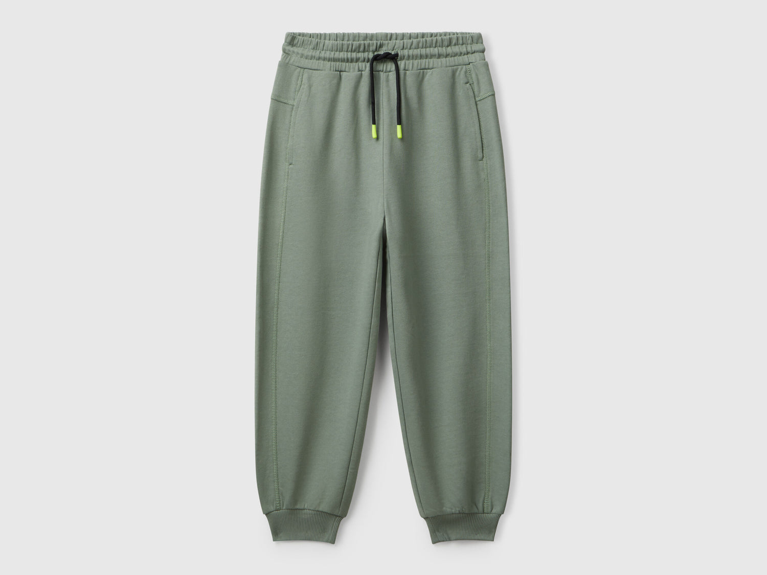 Benetton_Light Green_Sweatpants with Graffiti Print_33NVCF06D_075_01