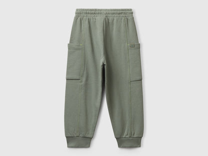 Benetton_Light Green_Cargo Sweatpants_33NVGF052_075_02