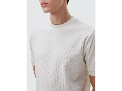 Benetton Creamy white Men Jacquard T-Shirt SKU: 33T4U10CD_0R2 Image 04