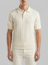 Benetton Creamy White Men Jacquard Polo Shirt SKU: 33T4U302T_0R2 Image 00