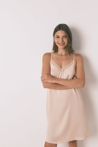 Women Secret_Orange_Orange Lace Satin Nightgown_3412907_64_02