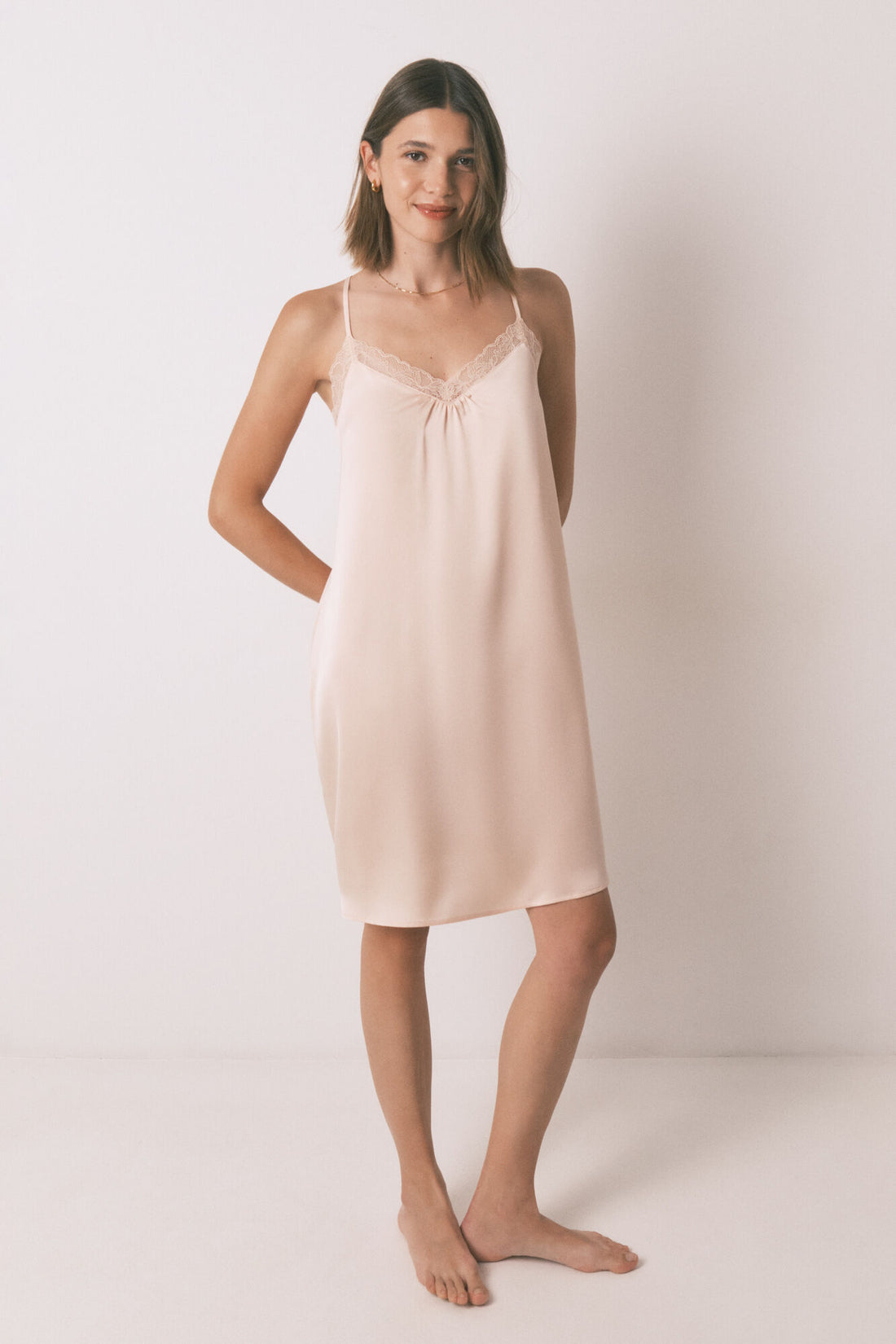 Women Secret_Orange_Orange Lace Satin Nightgown_3412907_64_03