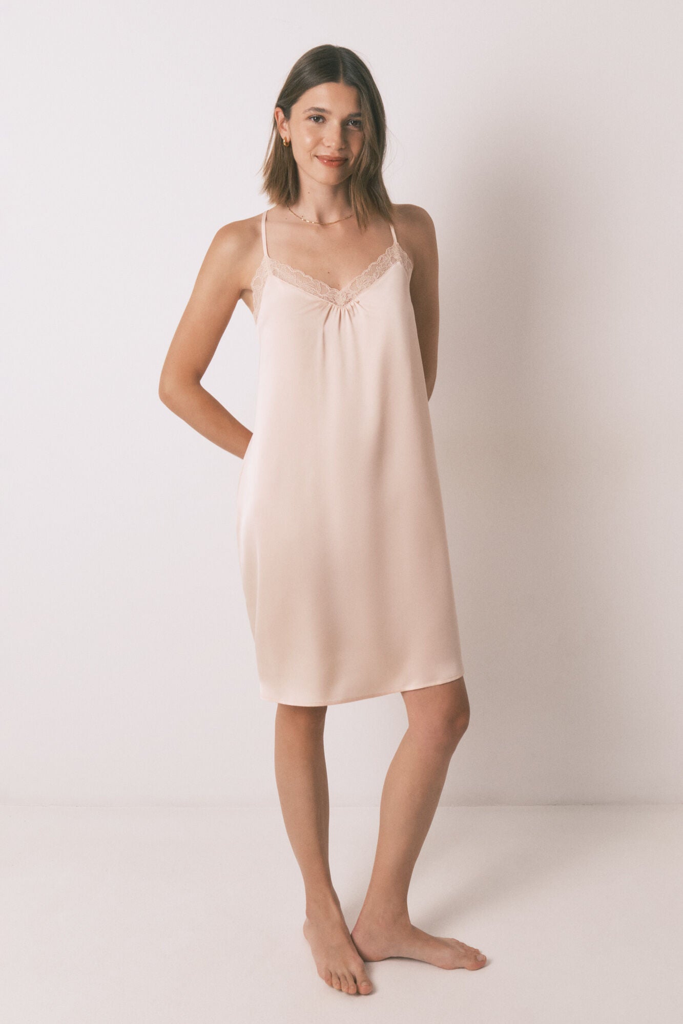 Women Secret_Orange_Orange Lace Satin Nightgown_3412907_64_03