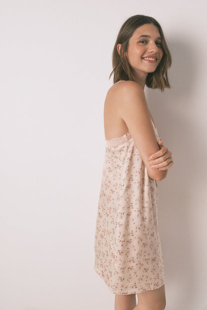 Women Secret_Pink_Loose Satin Nightgown with Pink Flower_3412909_71_05