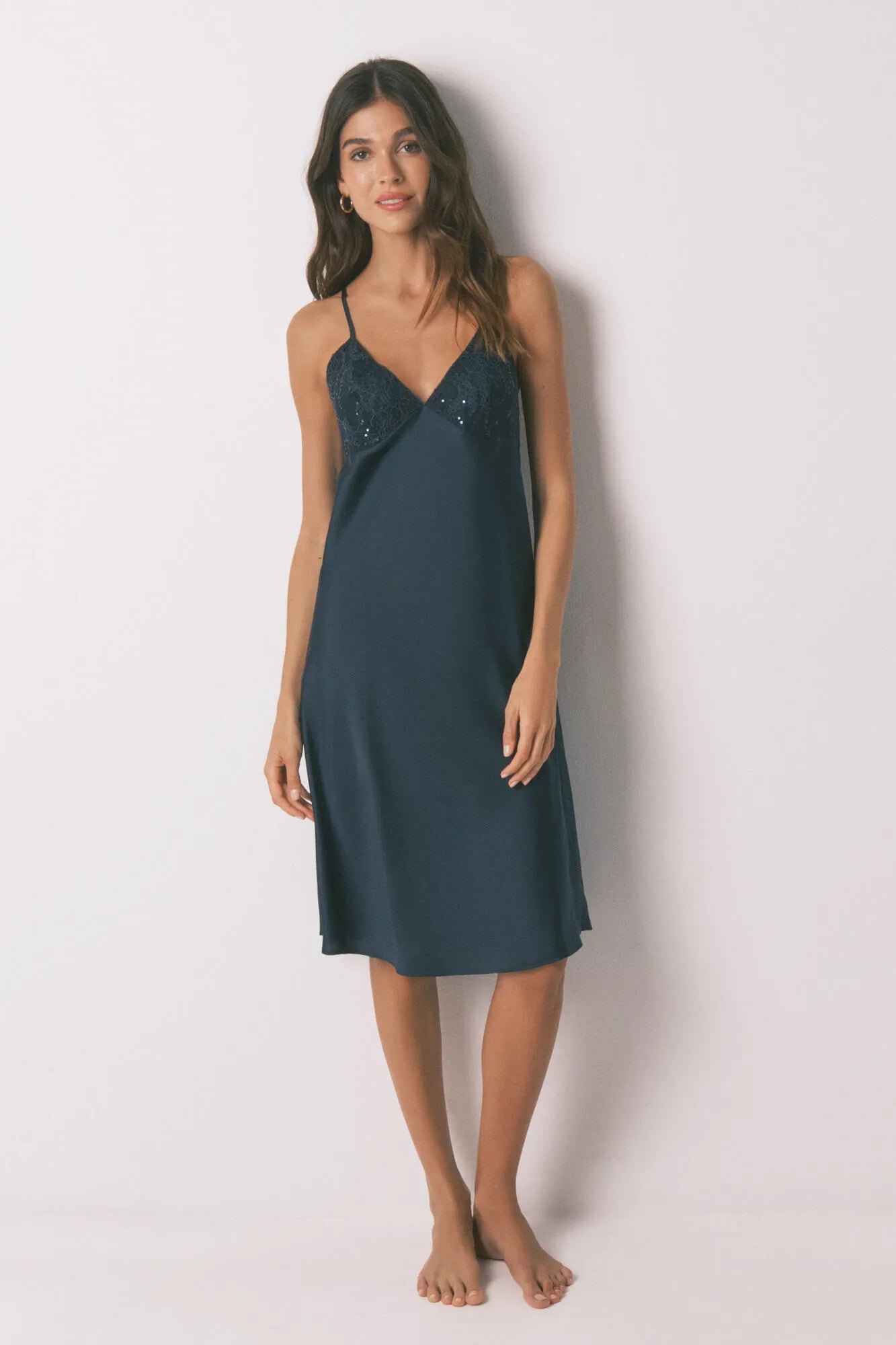 Women Secret_Medium Blue_Midi Blue Satin Nightgown_3412913_12_06