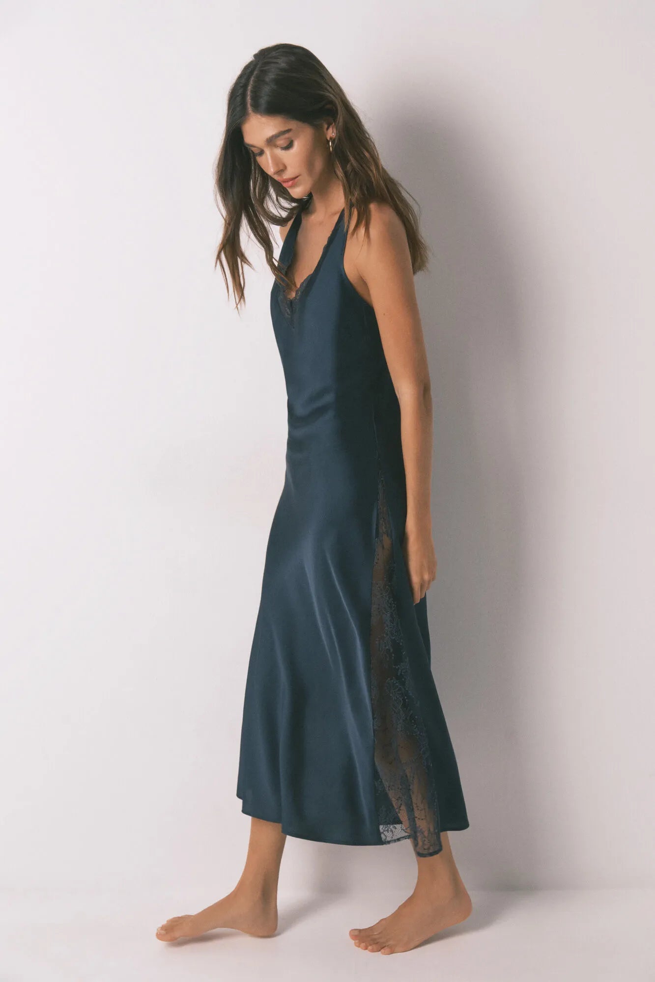 Women Secret_Medium Blue_Long Blue Satin Nightgown_3412914_14_02