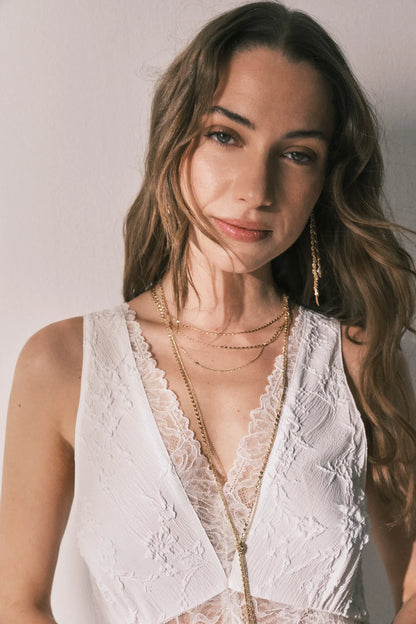 Women Secret_Ivory_Long Satin Jacquard Nightdress in White_3413703_96_05