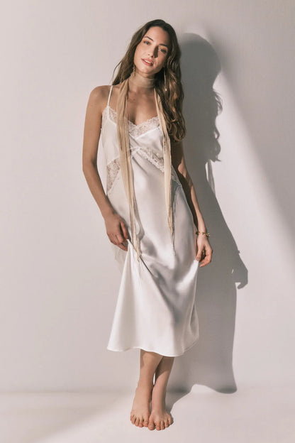 Women Secret_Ivory_Midi Satin Nightdress in White_3413704_96_07