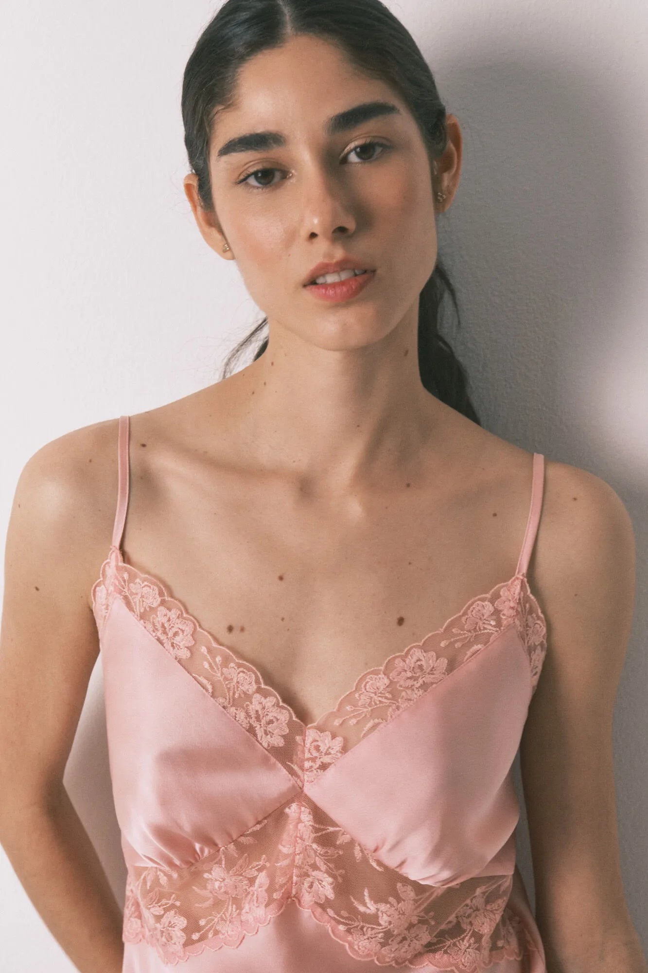 Women Secret_Pink_Pink Satin and Lace Midi Nightgown_3413705_72_02