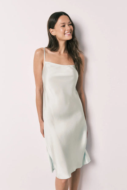 Women Secret Green Women Green Satin Strappy Midi Nightgown SKU: 3413708_22 Image 02