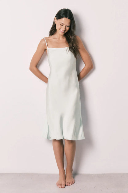 Women Secret Green Women Green Satin Strappy Midi Nightgown SKU: 3413708_22 Image 03