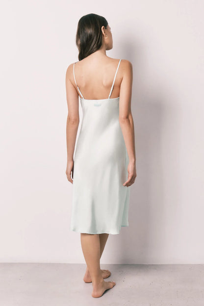 Women Secret Green Women Green Satin Strappy Midi Nightgown SKU: 3413708_22 Image 05