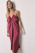 Women Secret Pink Women Long Nightgown With Ruched Straps SKU: 3413715_73 Image 01