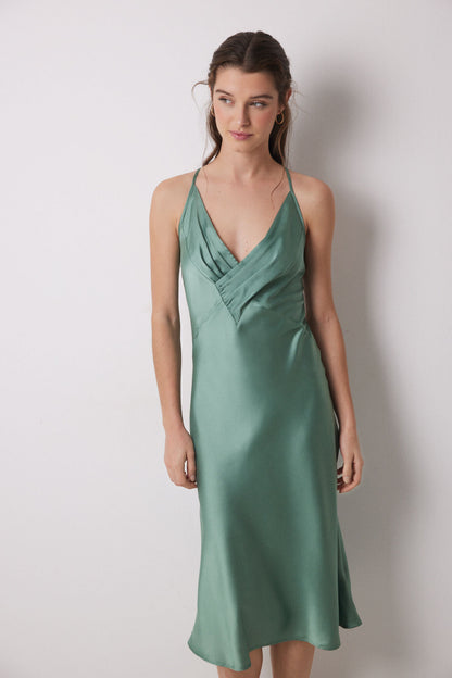 Women Secret_Green Satin Midi Nightgown_3419153_21_03