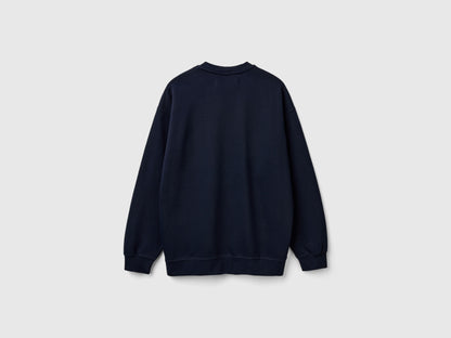 Benetton_Dark Blue_Sweatshirt with Logo Patch_342ZU1093_016_06