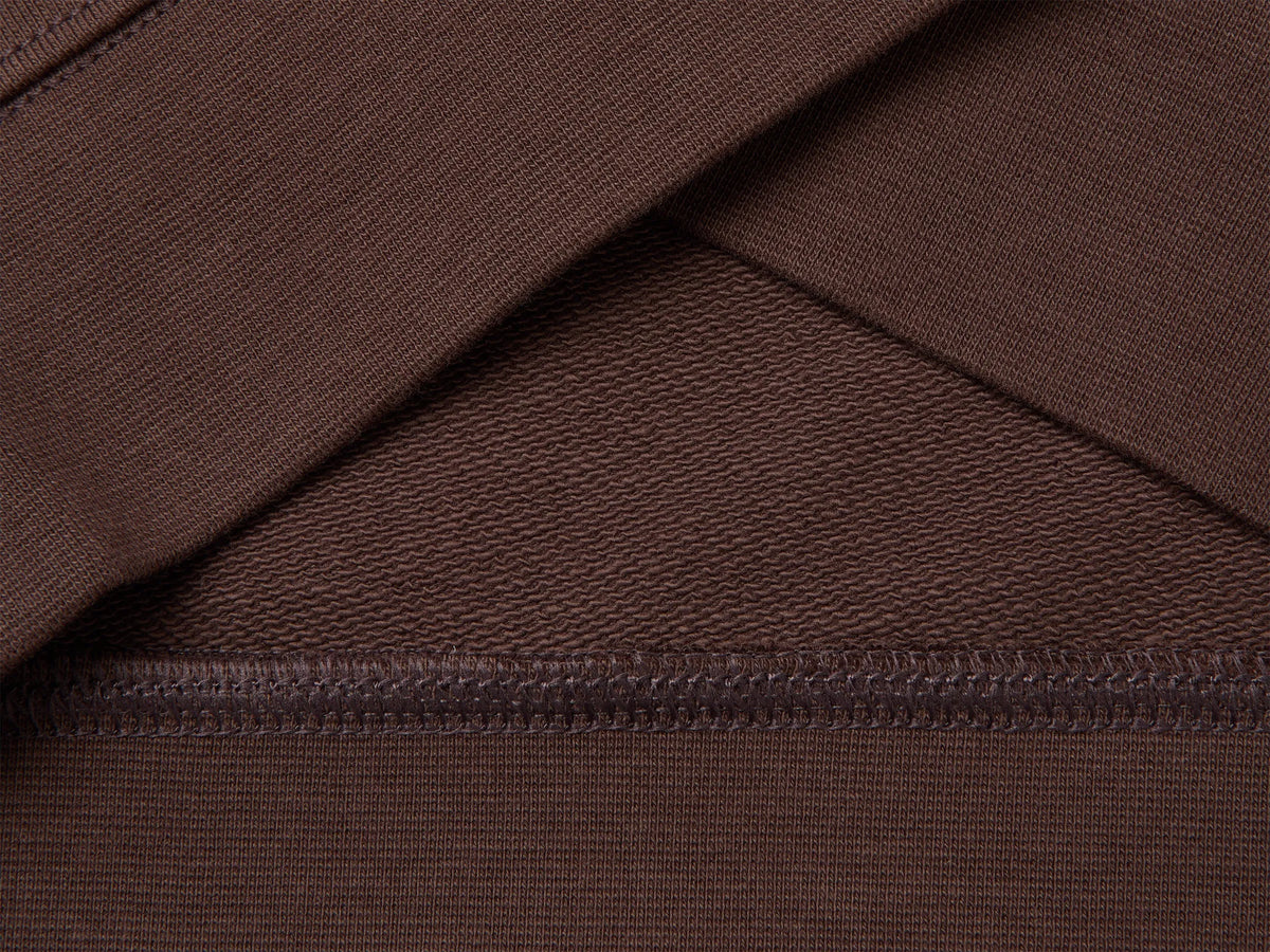 Benetton Dark Brown Men Closed Sweatshirt with Logo Patch SKU: 342ZU1093_16M Image 03