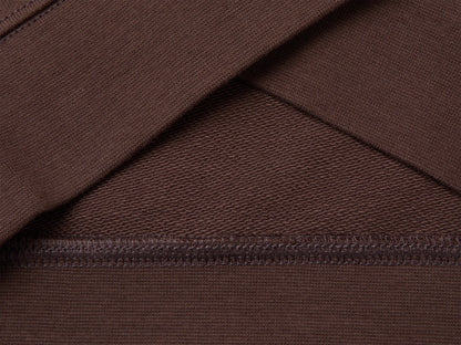 Benetton Dark Brown Men Closed Sweatshirt with Logo Patch SKU: 342ZU1093_16M Image 03