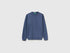 Benetton Air Force Blue Men Closed Sweatshirt with Logo Patch SKU: 342ZU1093_35W Image 01