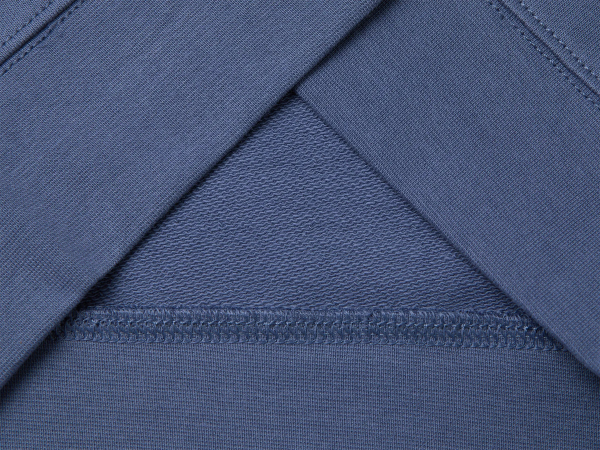 Benetton Air Force Blue Men Closed Sweatshirt with Logo Patch SKU: 342ZU1093_35W Image 03