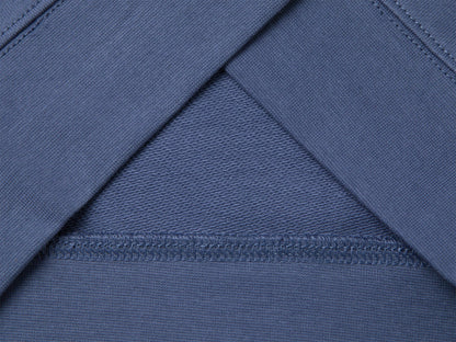 Benetton Air Force Blue Men Closed Sweatshirt with Logo Patch SKU: 342ZU1093_35W Image 03